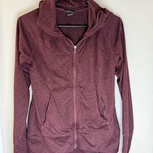 Eddie Bauer Women's Burgundy Zip-Up Hoodie